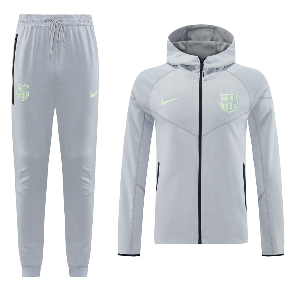 Barcelona Grey Hoodie Jacket Suit 2025