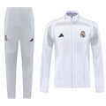 Survêtement veste blanche et grise d'avant-match Real Madrid