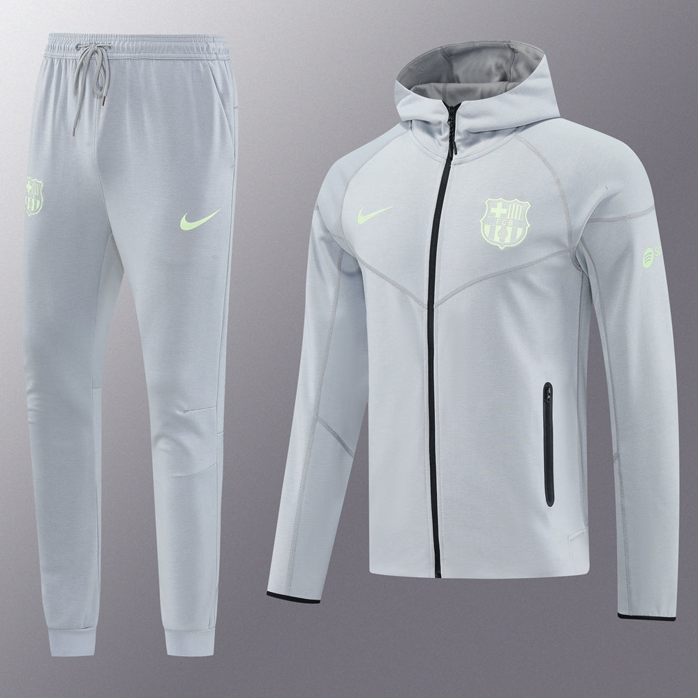 Barcelona Grey Hoodie Jacket Suit 2025