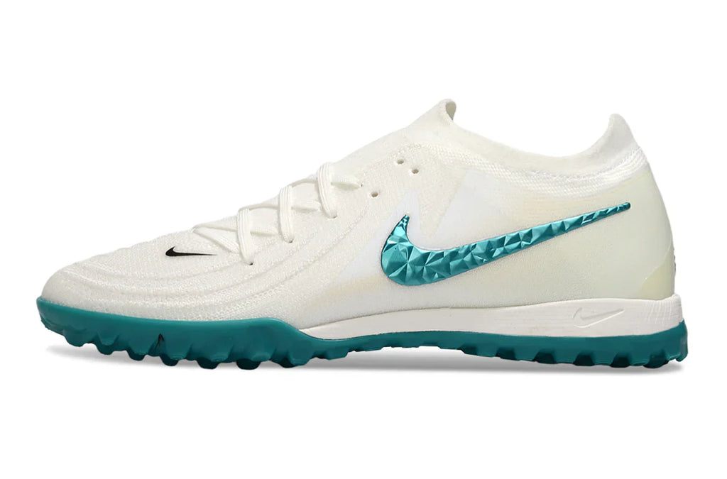 Chaussures de football Nike Phantom GX 2 Elite TF pour terrain synthétique - Rose/Bleu/Or (Copie)