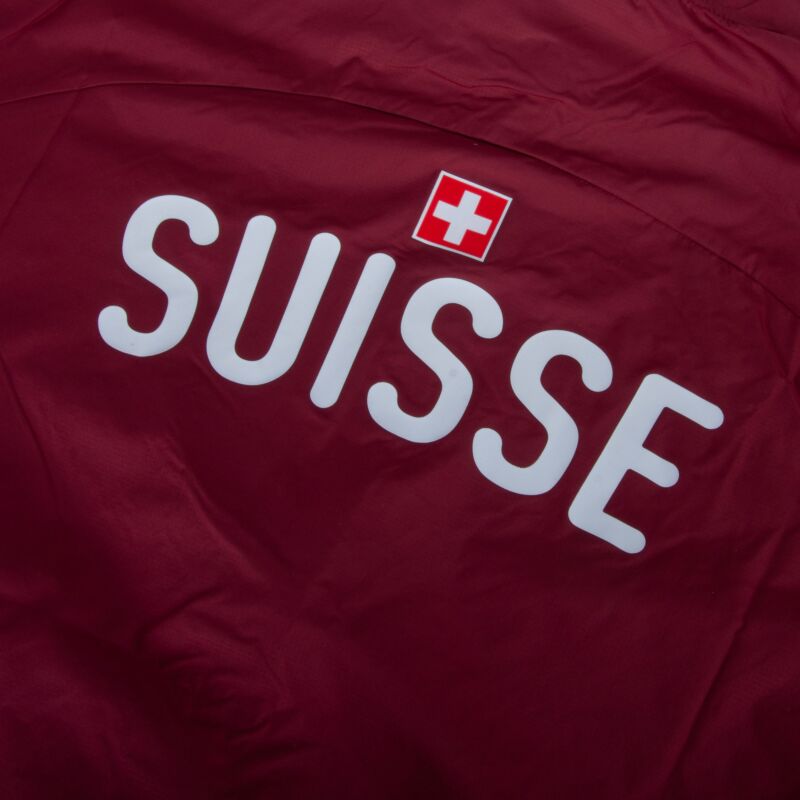 Switzerland Pre-Match Woven Jacket - Red 2024-2025