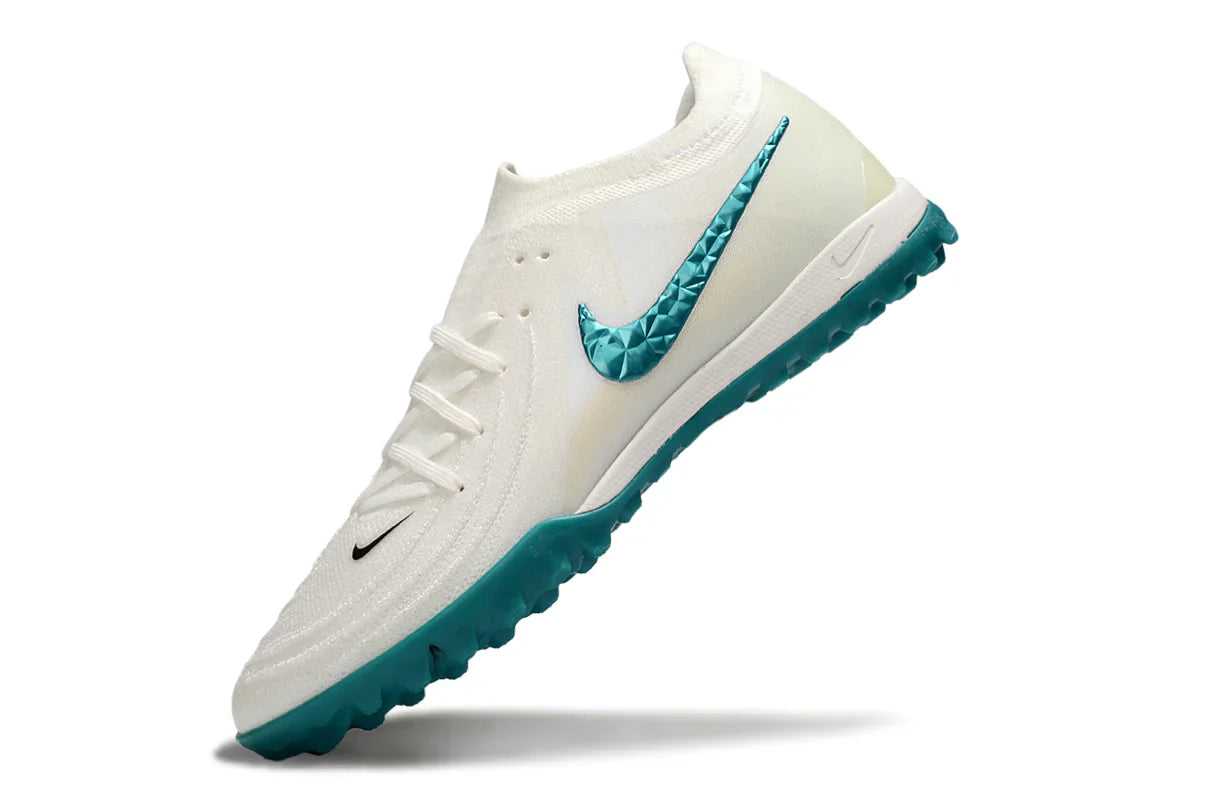 Chaussures de football Nike Phantom GX 2 Elite TF pour terrain synthétique - Rose/Bleu/Or (Copie)