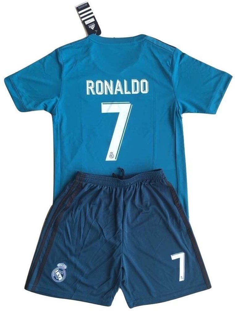 Ensemble Enfant Real Madrid Troisième Maillot Classique 2017/18 avec Ronaldo 7