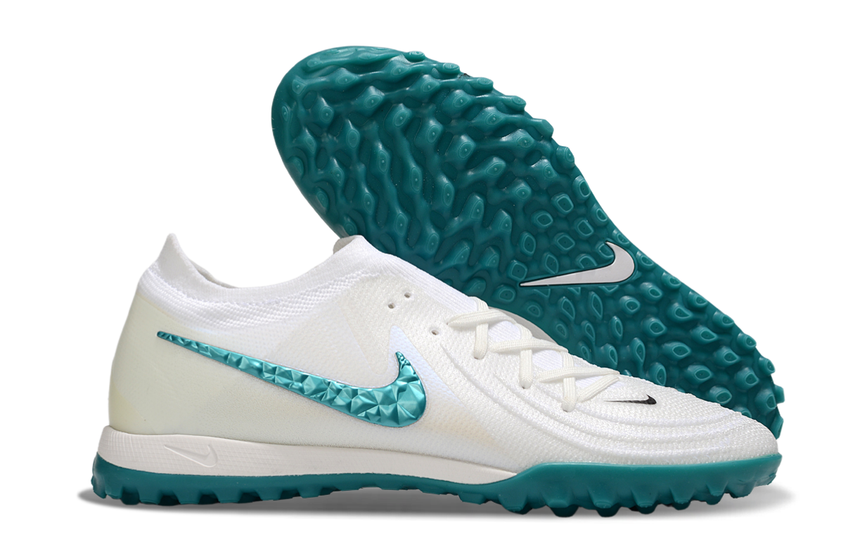 Chaussures de football Nike Phantom GX 2 Elite TF pour terrain synthétique - Rose/Bleu/Or (Copie)