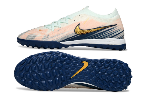 Chaussures de football Nike Phantom GX 2 Elite TF pour terrain synthétique - Rose/Bleu/Doré