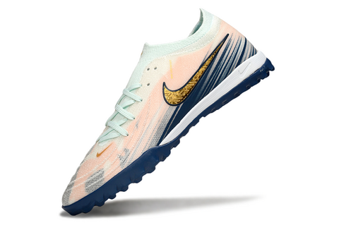 Chaussures de football Nike Phantom GX 2 Elite TF pour terrain synthétique - Rose/Bleu/Doré