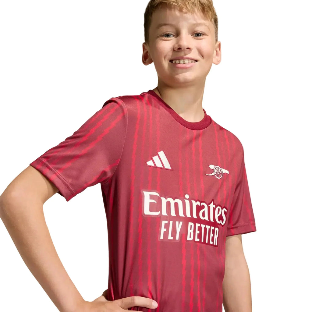 Maillot de football Arsenal 2025-26 pré-match pour jeune