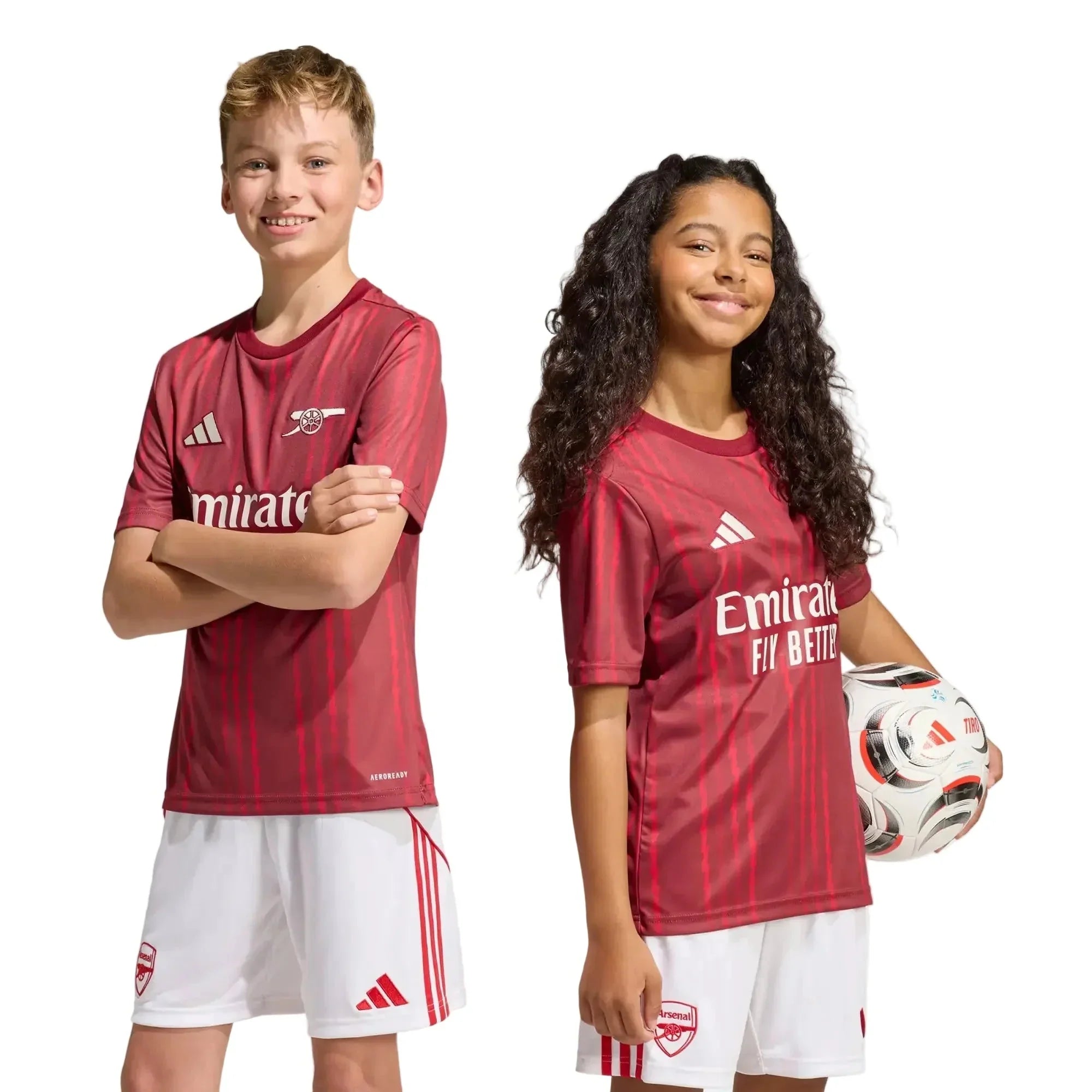 Maillot de football Arsenal 2025-26 pré-match pour jeune