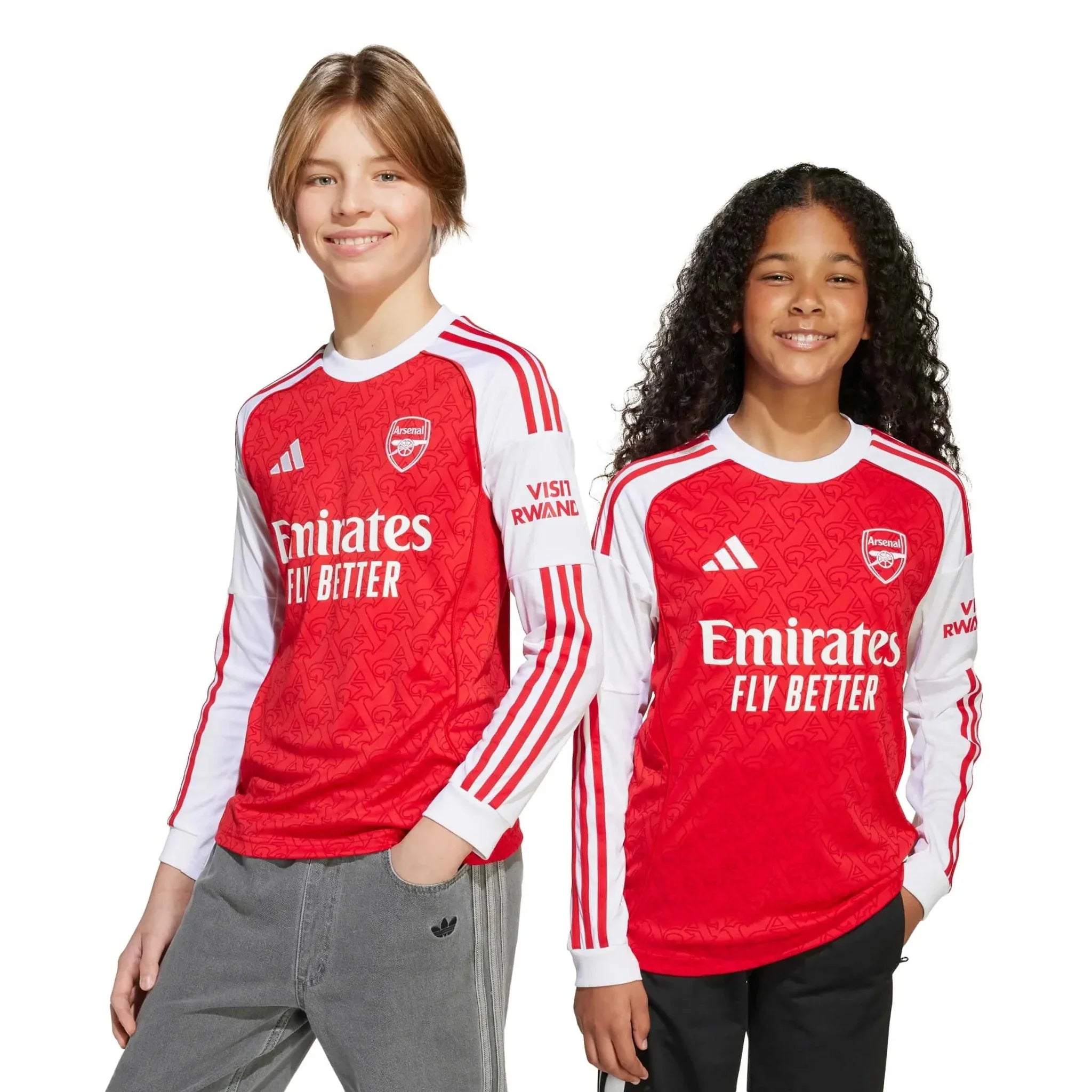Maillot de foot domicile à manches longues Arsenal 2025-26 Youth Stadium