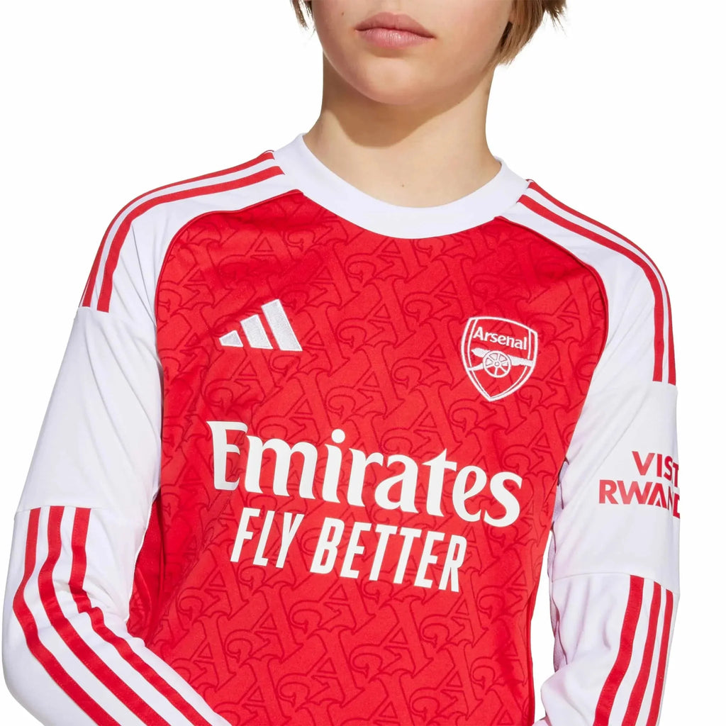 Maillot de foot domicile à manches longues Arsenal 2025-26 Youth Stadium