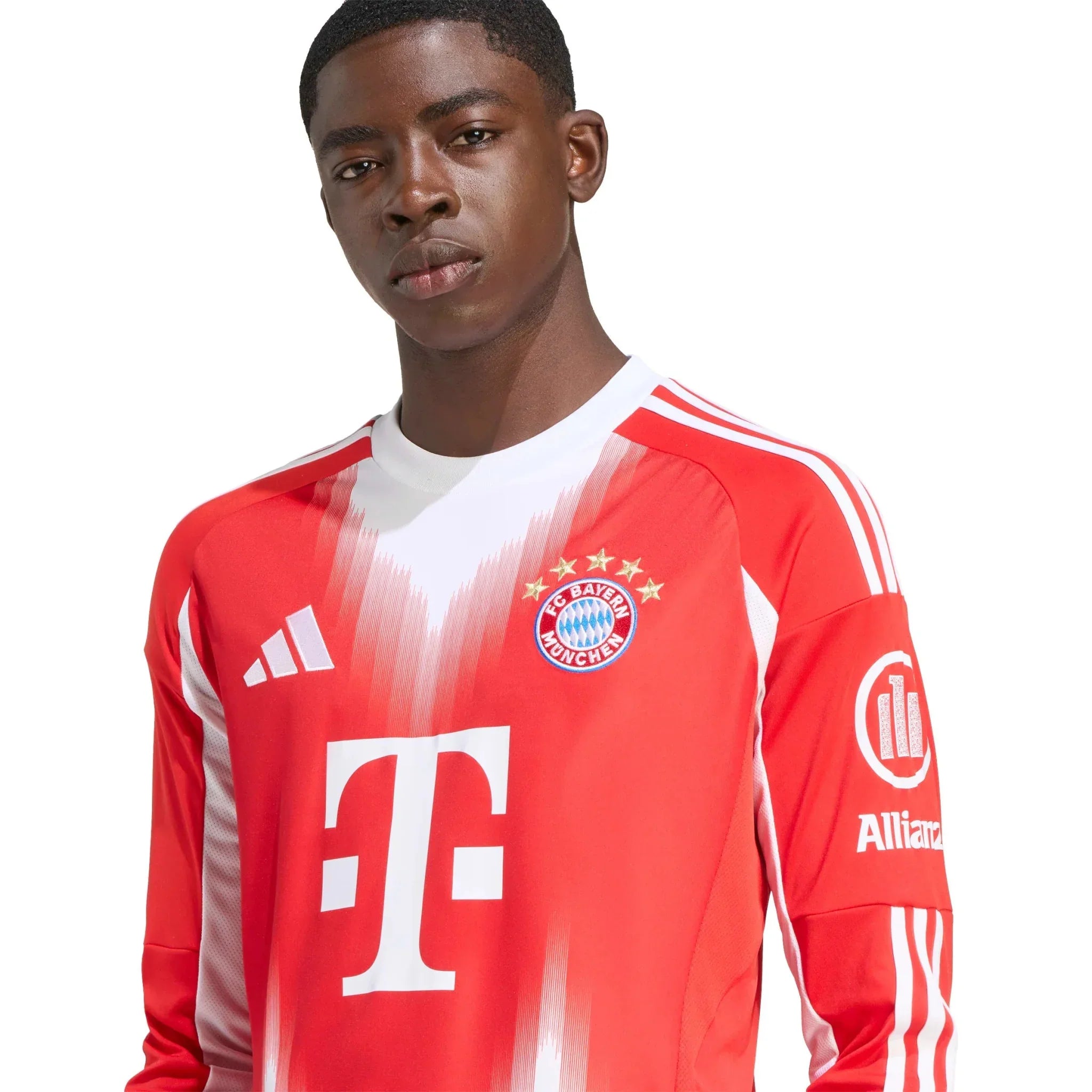 Bayern Munich 2025-26 Men's Stadium Home Long-Sleeve Soccer Jersey