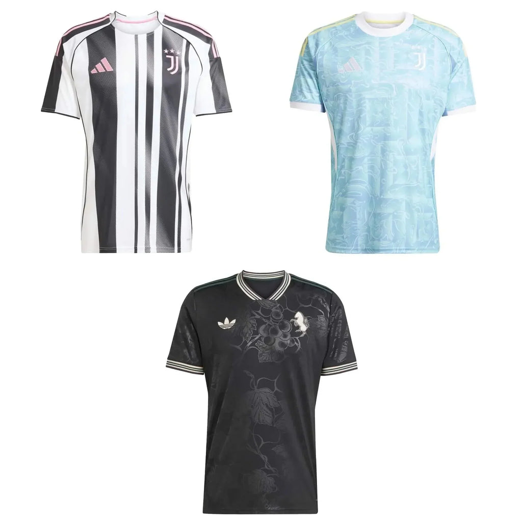 Juventus 2025-26 Men's Home/Away/Third Jersey Bundle
