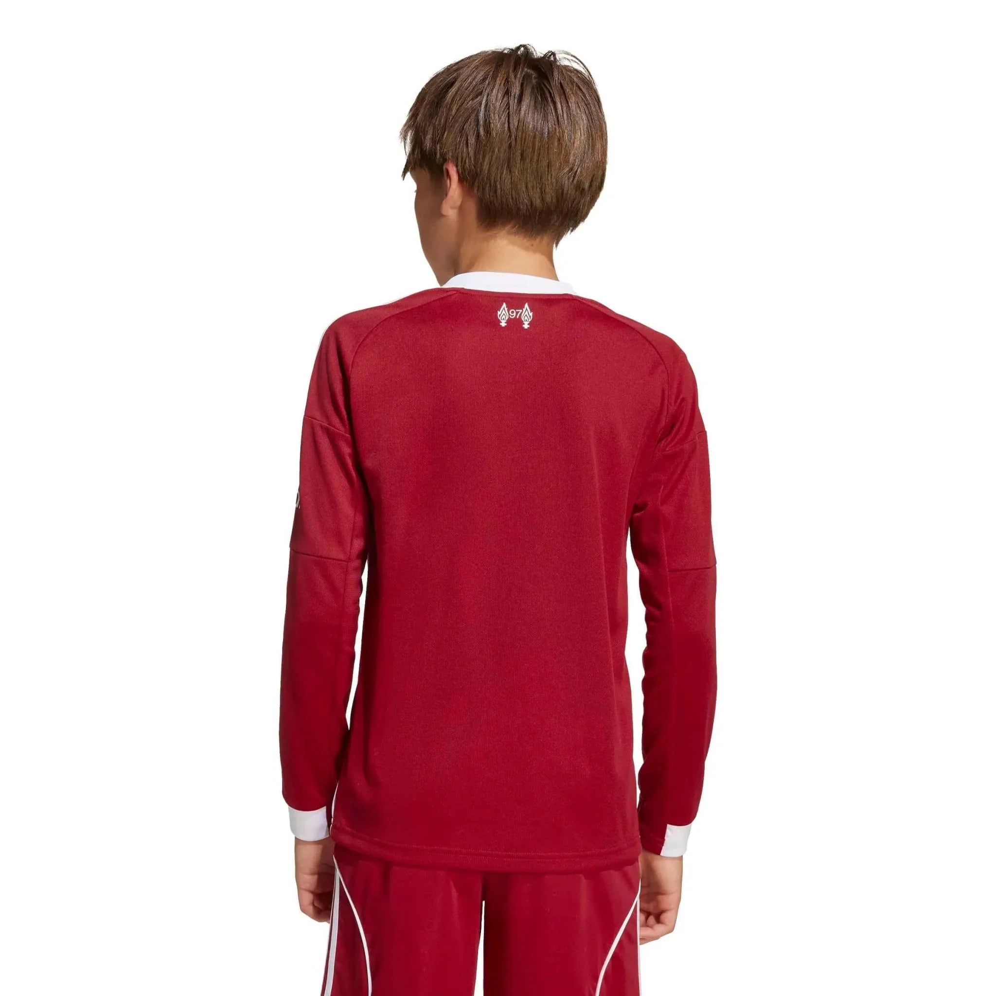 Maillot de football à manches longues domicile pour jeune Liverpool 2025-26