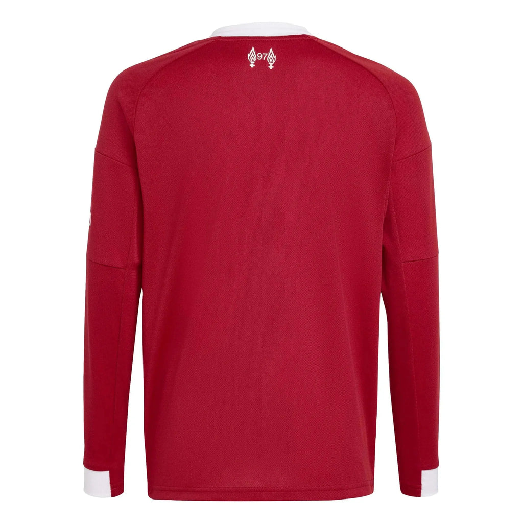 Maillot de football à manches longues domicile pour jeune Liverpool 2025-26