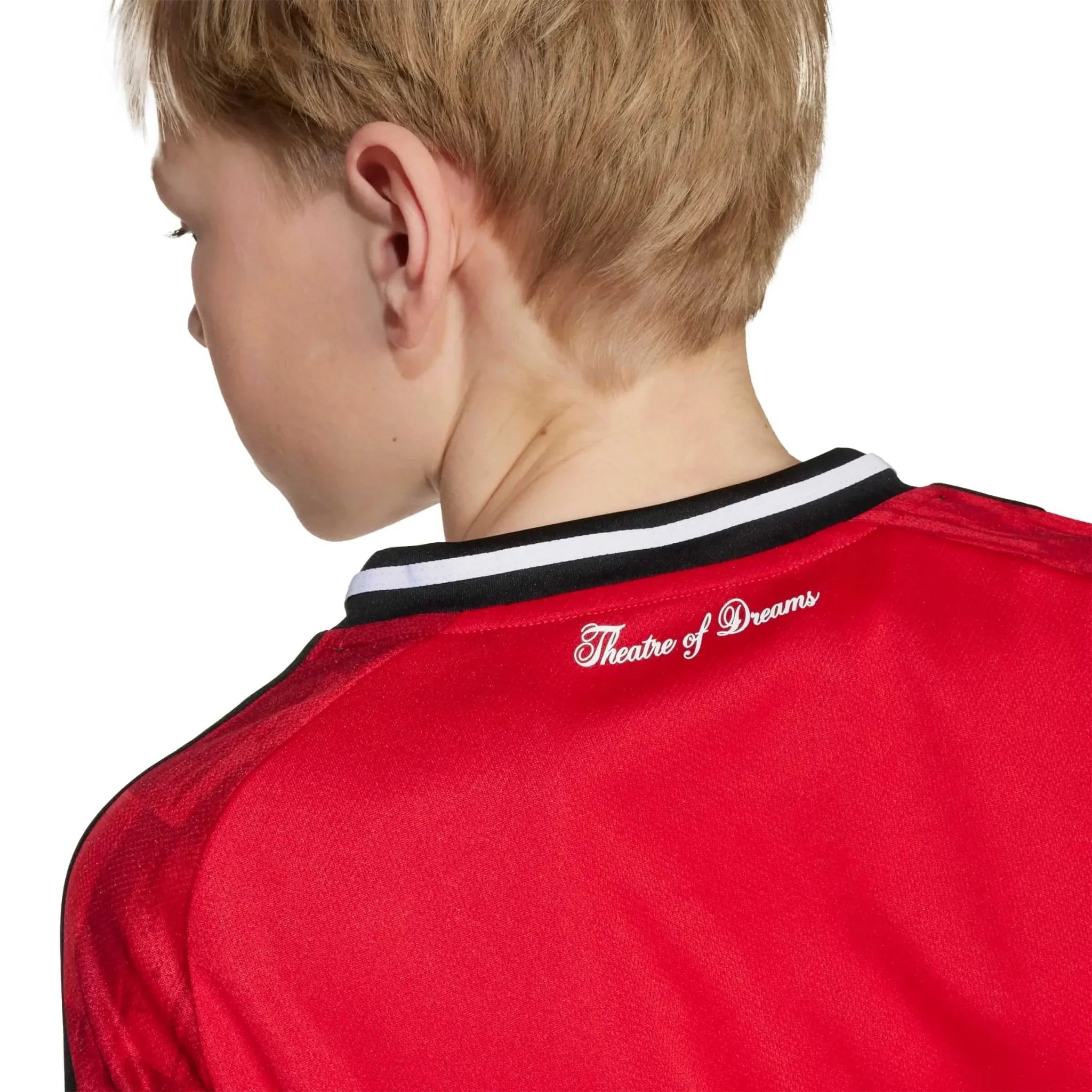 Manchester United 2025-26 Youth Stadium Home Long-Sleeve Soccer Jersey