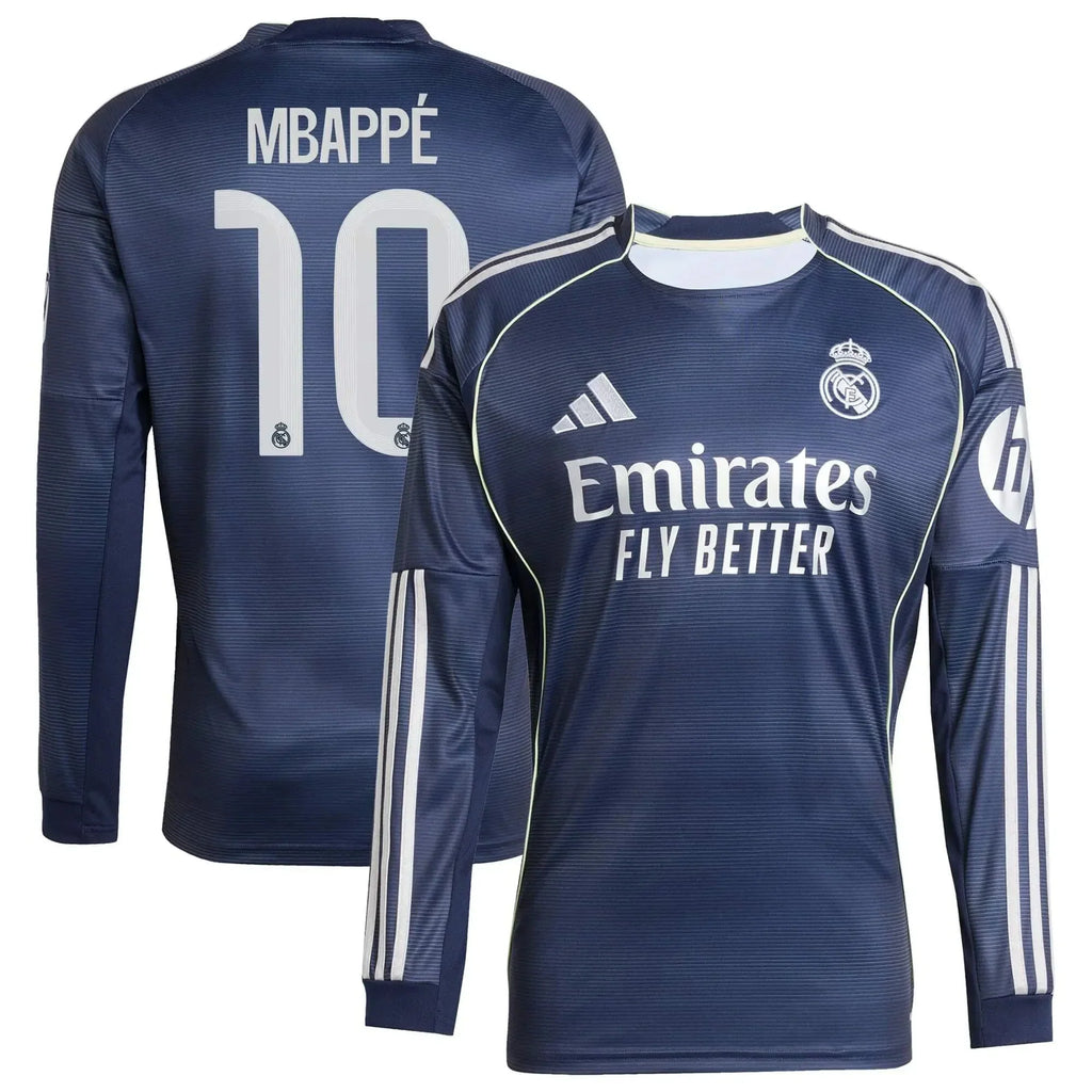 2025-26 Real Madrid Men's Stadium Away Long-Sleeve Soccer Jersey