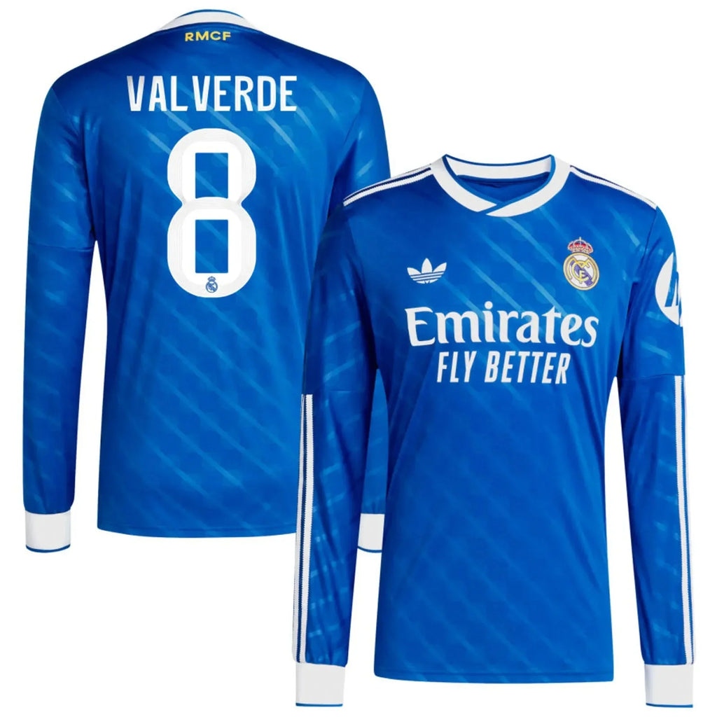 Maillot de football à manches longues pour homme Real Madrid 2025-26 Troisième tenue Stadium