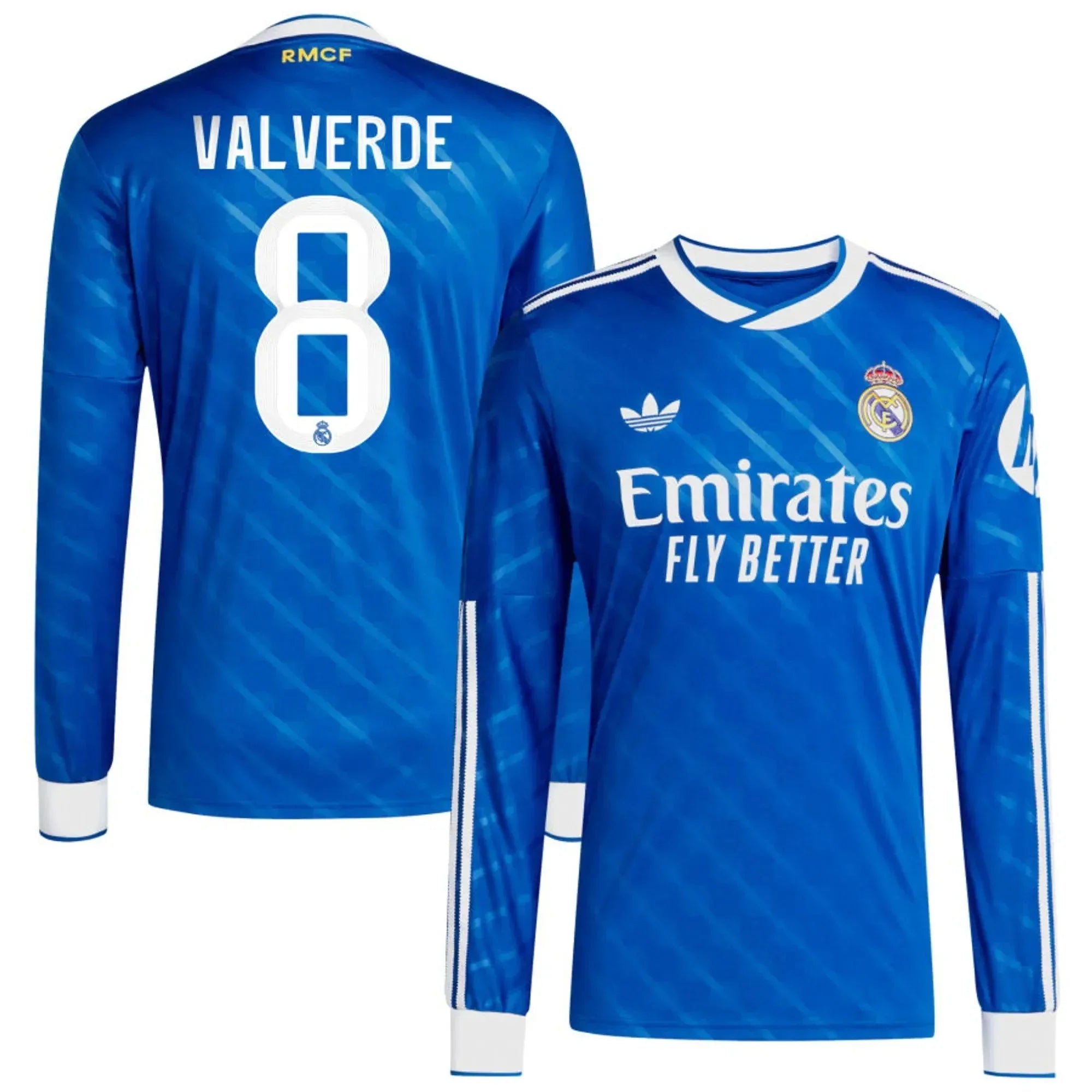 Maillot de football à manches longues pour homme Real Madrid 2025-26 Troisième tenue Stadium