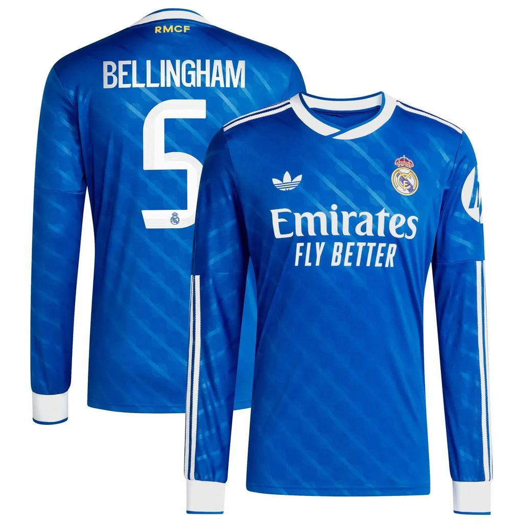 Maillot de football à manches longues pour homme Real Madrid 2025-26 Troisième tenue Stadium