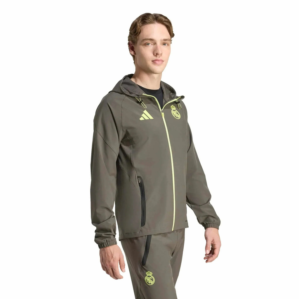 2025-26 Real Madrid Men's Tiro 25 Competition Vis Tech Travel Jacket