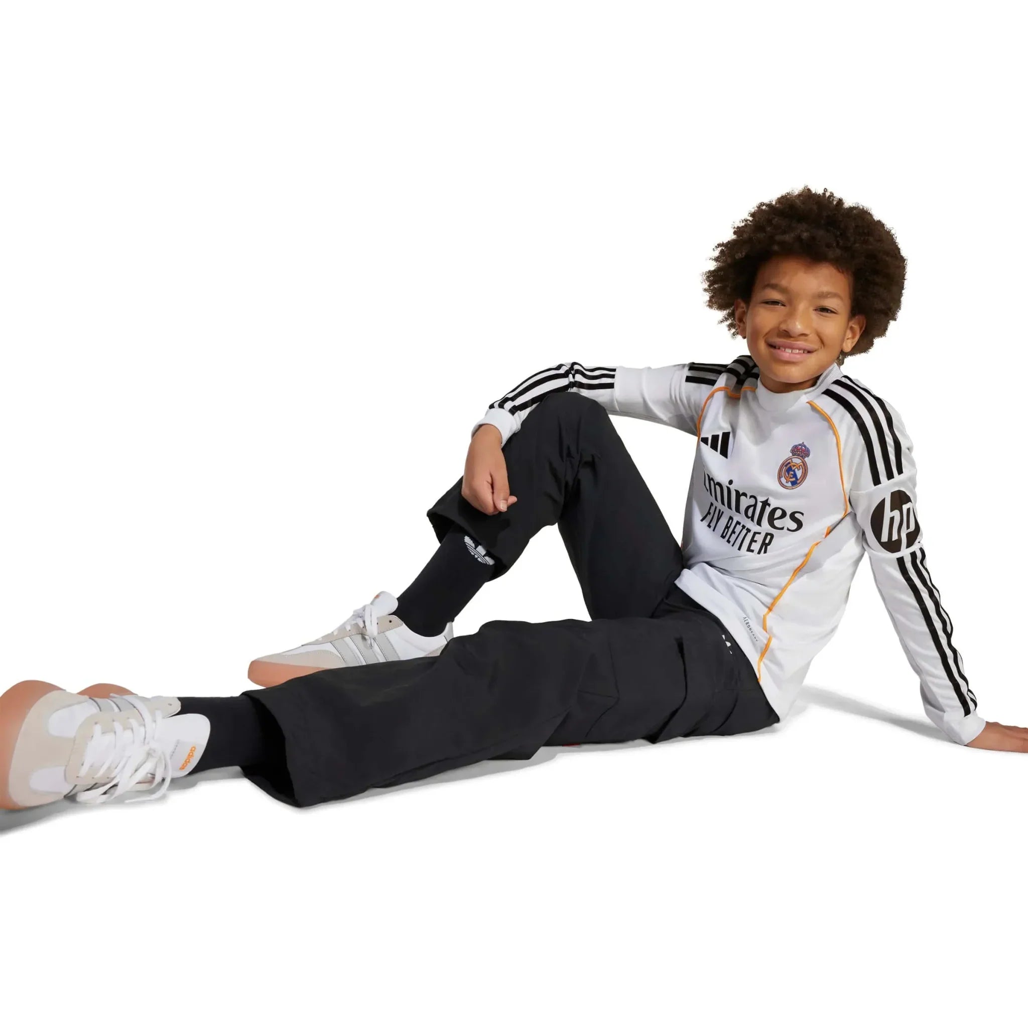 Maillot de foot domicile à manches longues Real Madrid Stade Jeunesse 2025-26