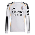 2025-26 Real Madrid Youth Stadium Home Long-Sleeve Soccer Jersey