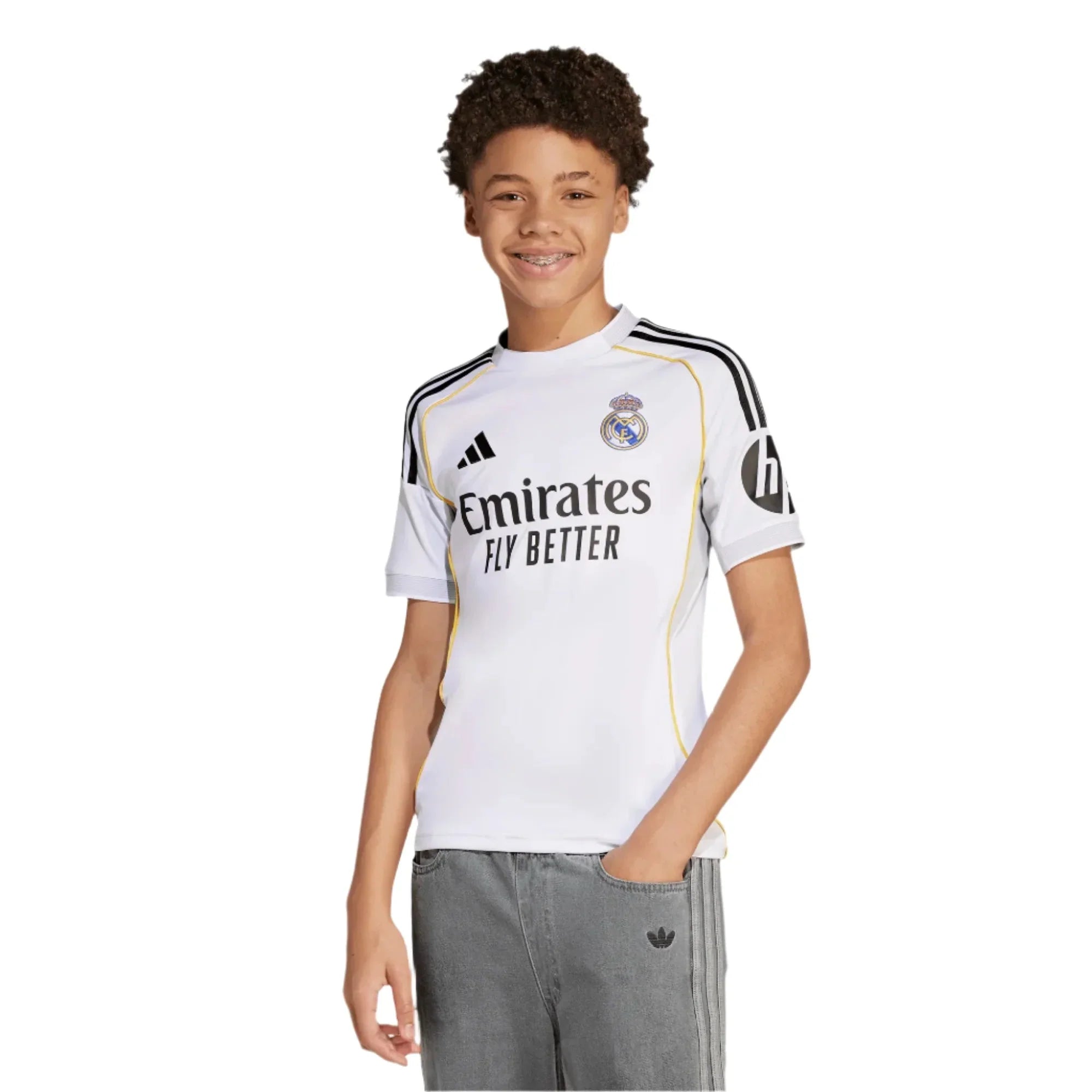 Maillot de football domicile du Real Madrid pour jeunes 2025-26
