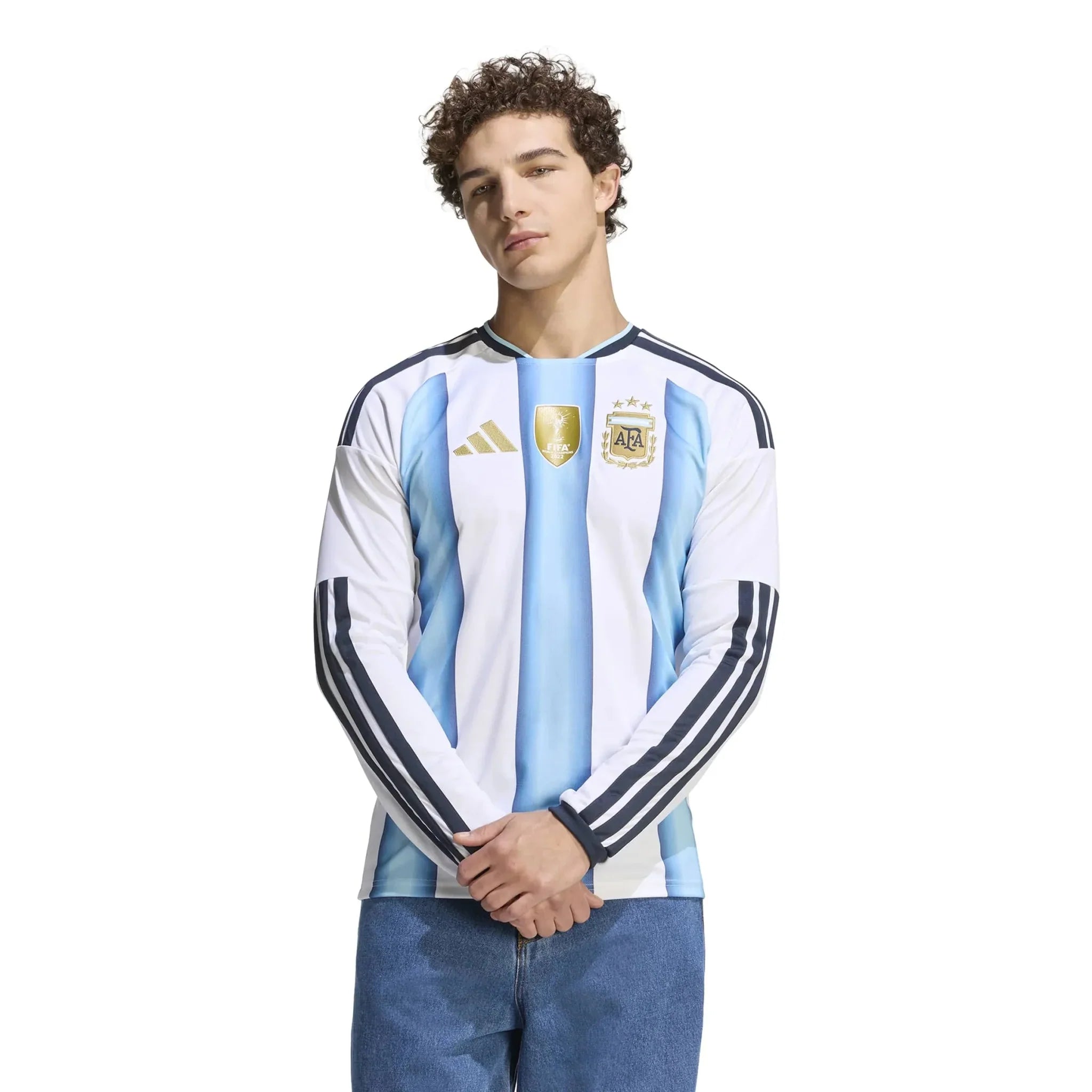 Argentina 2026 Men's Stadium Home Long-Sleeve Soccer Jersey