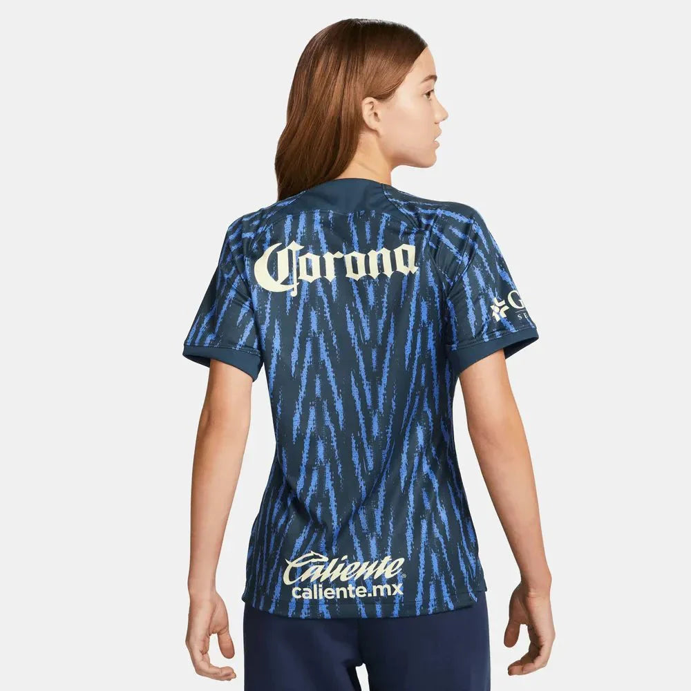 Club America 2022-23 Women's Away Jersey - Armory Navy-Lemon