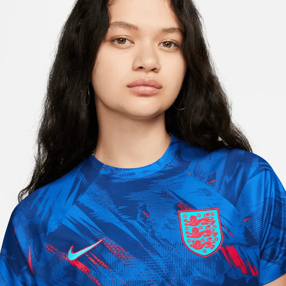 Maillot d'entraînement d'avant-match Femme Angleterre 2022-23 - Bleu