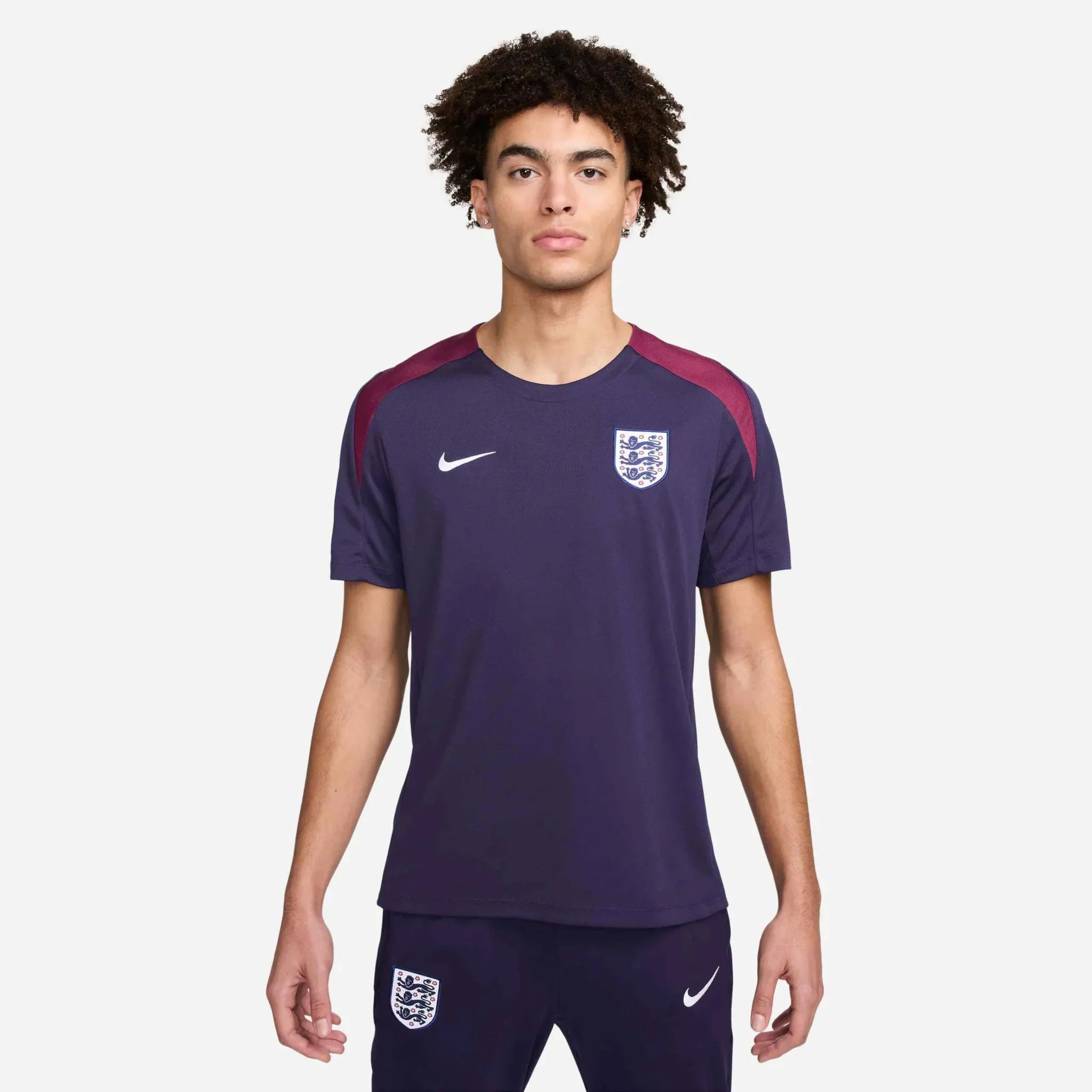 Haut en maille à manches courtes Dri-FIT Homme Angleterre 2024-25