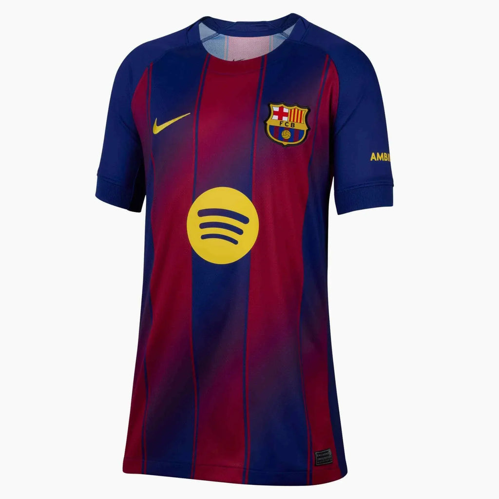 Maillot de foot domicile Barcelone 2025-26 pour jeune du stade