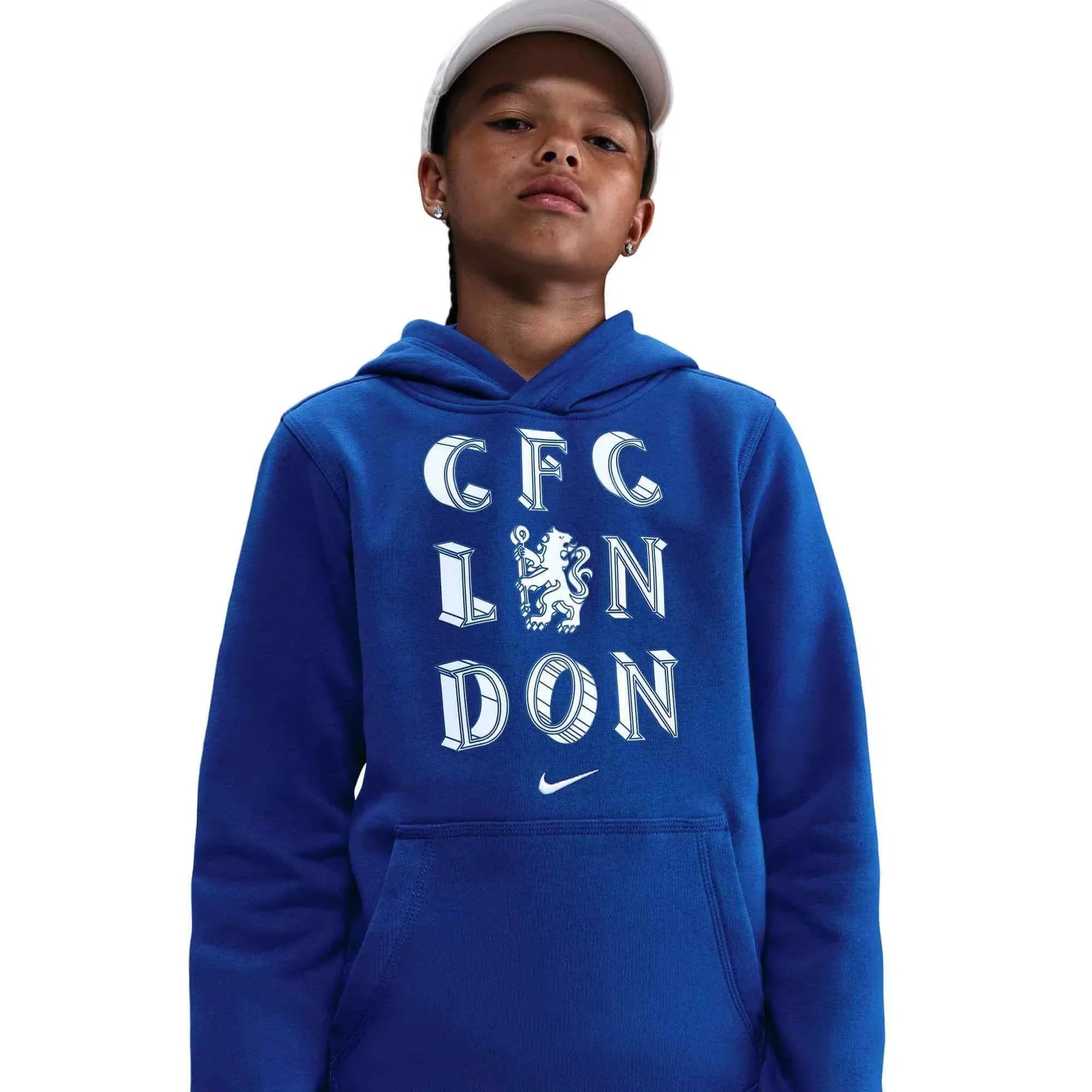 Chelsea 2025-26 Youth Club Pullover Hoodie
