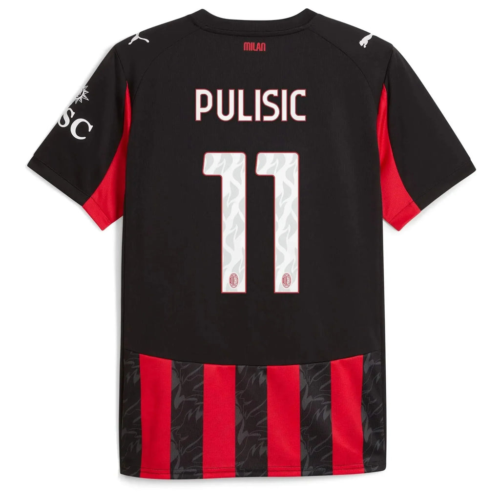 AC Milan 2025-26 Youth Stadium Home Soccer Jersey