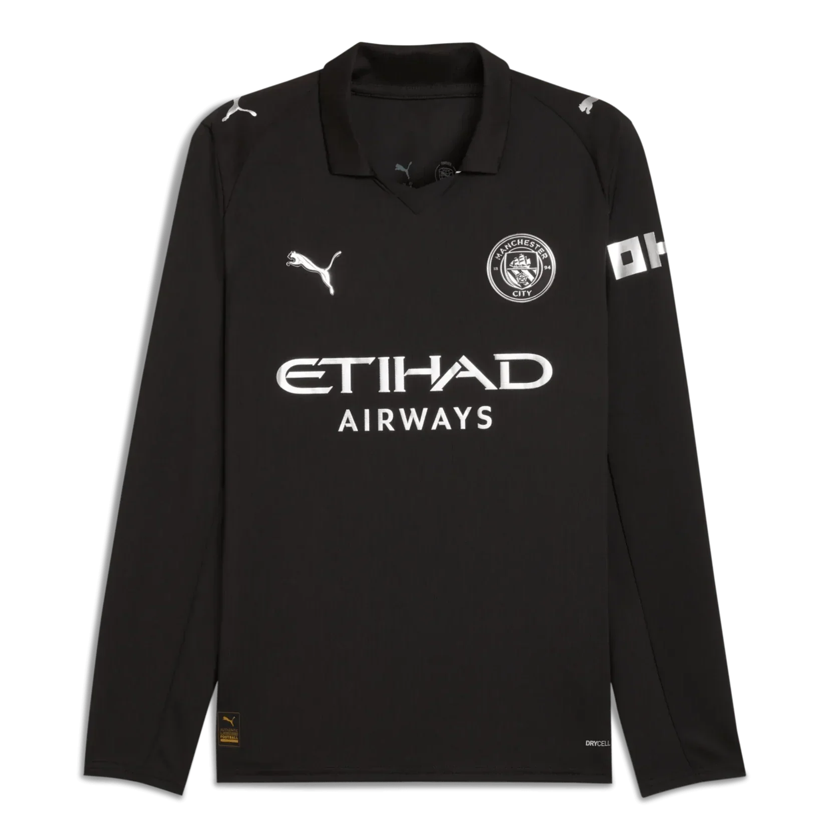 Manchester City 2025-26 Men's Stadium Away Long-Sleeve Soccer Jersey