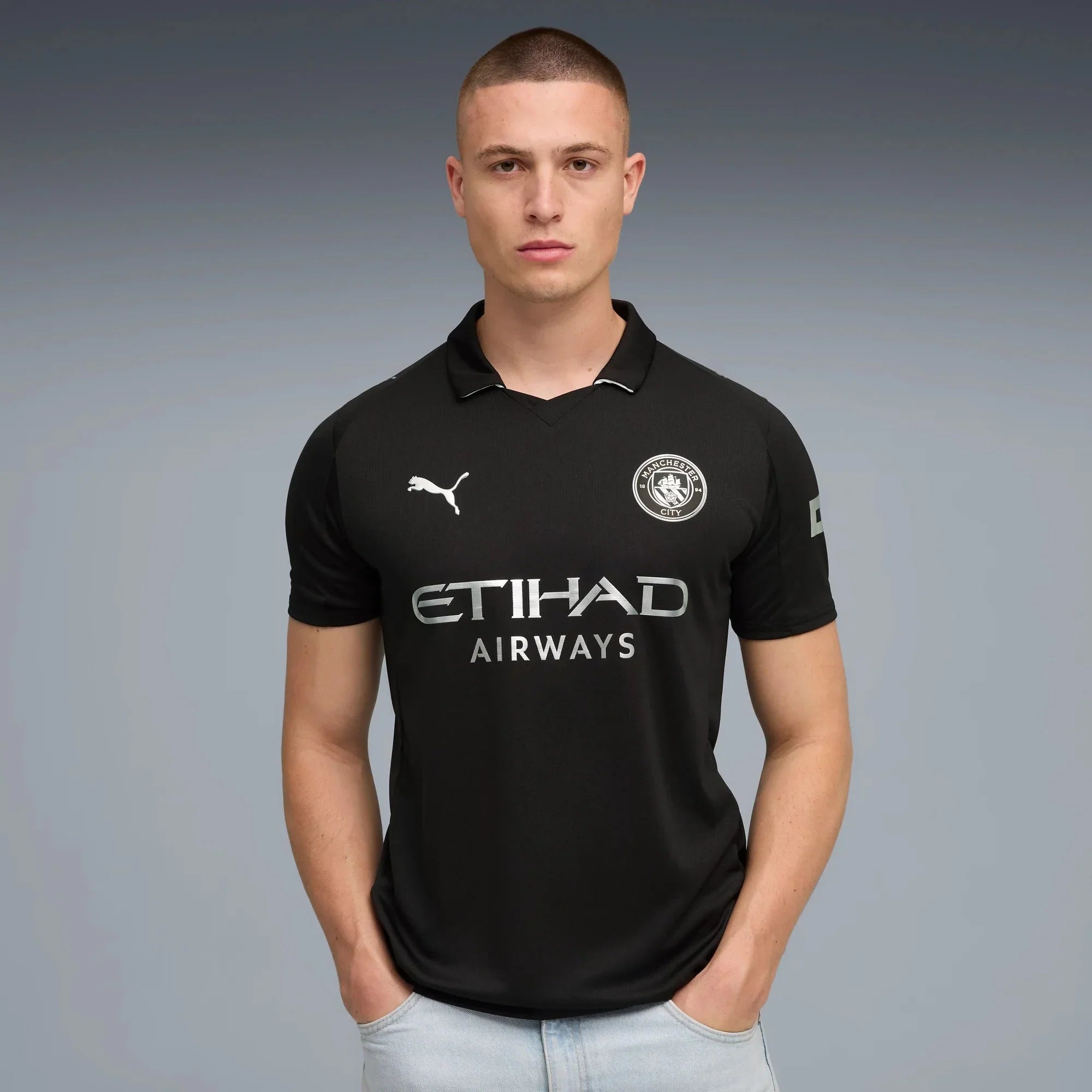 Manchester City 2025-26 Men's Stadium Away Soccer Jersey