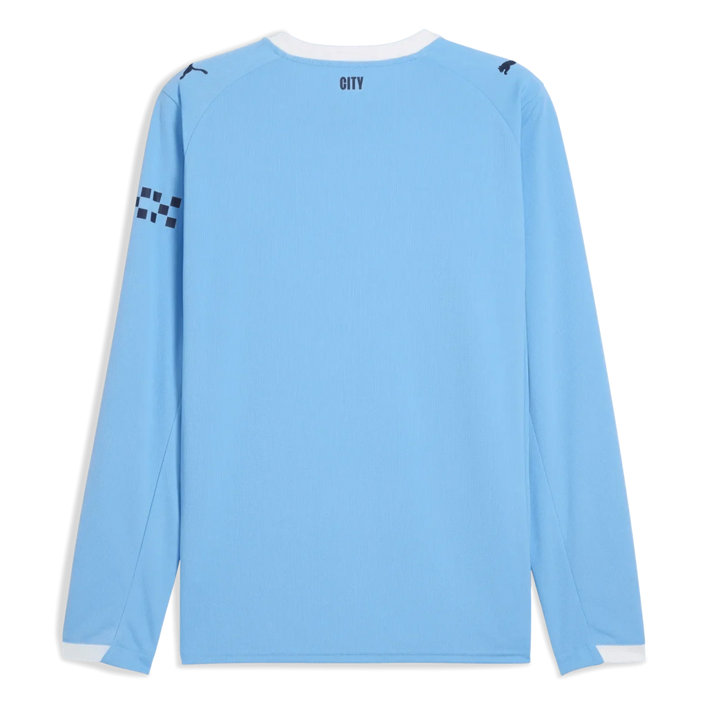 Manchester City 2025-26 Men's Stadium Home Long-Sleeve Soccer Jersey