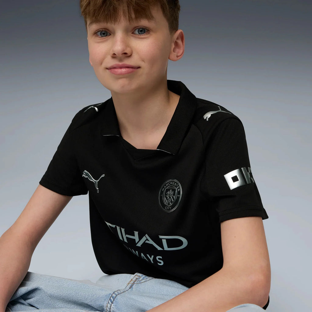 Manchester City 2025-26 Youth Stadium Away Soccer Jersey